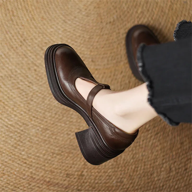 Zapatos Mary Janes Elvana de tacón grueso