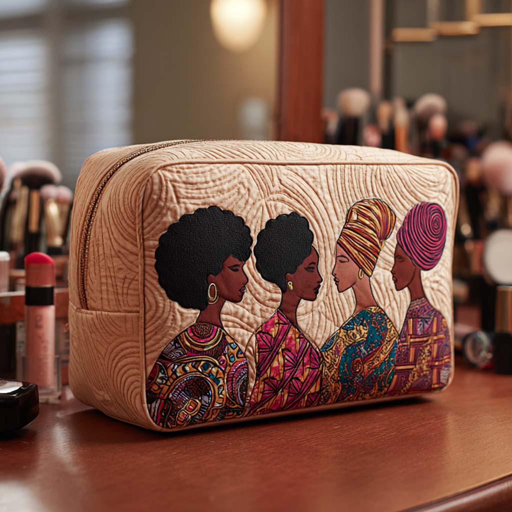 Jules | Hearts Quilted Cosmetic Bag