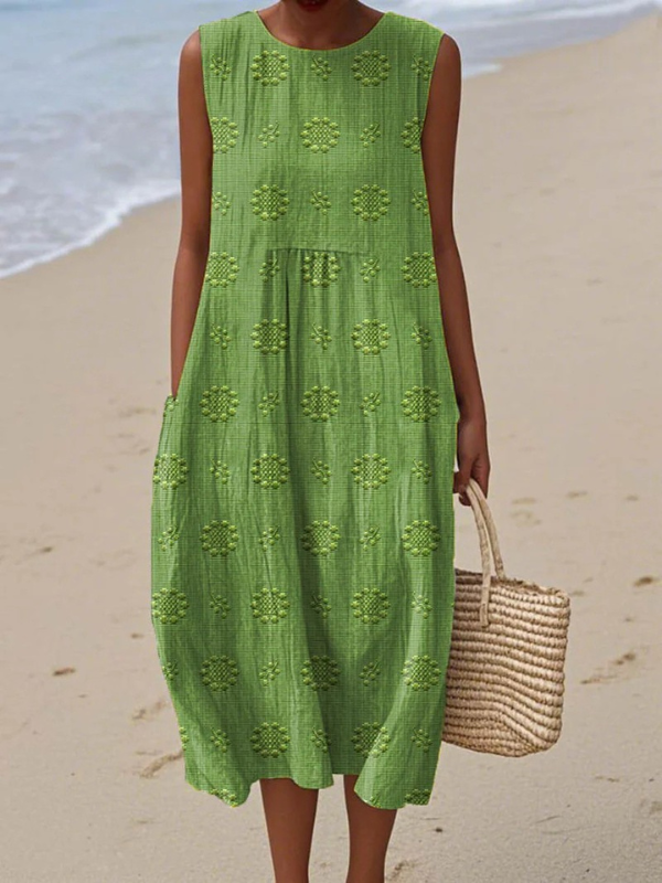 Sara™ Patterned Midi Dress