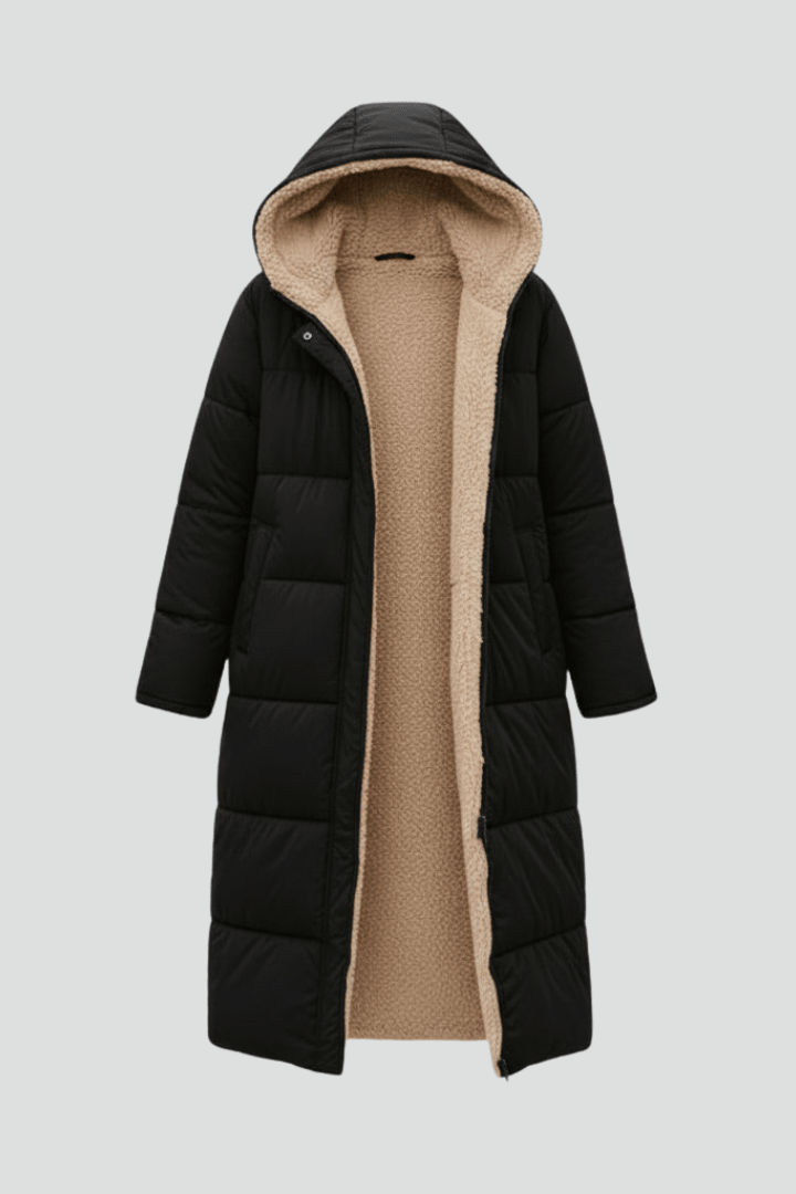 Amelia | Women Hooded Longline Puffer Coat