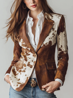 Casaco de fato Bennett com padrão retro de vaca