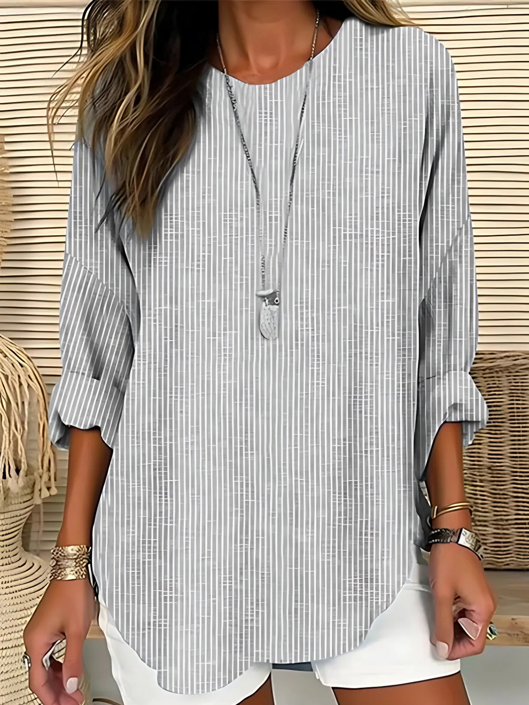 Rhea | Blusa Listrada na Moda