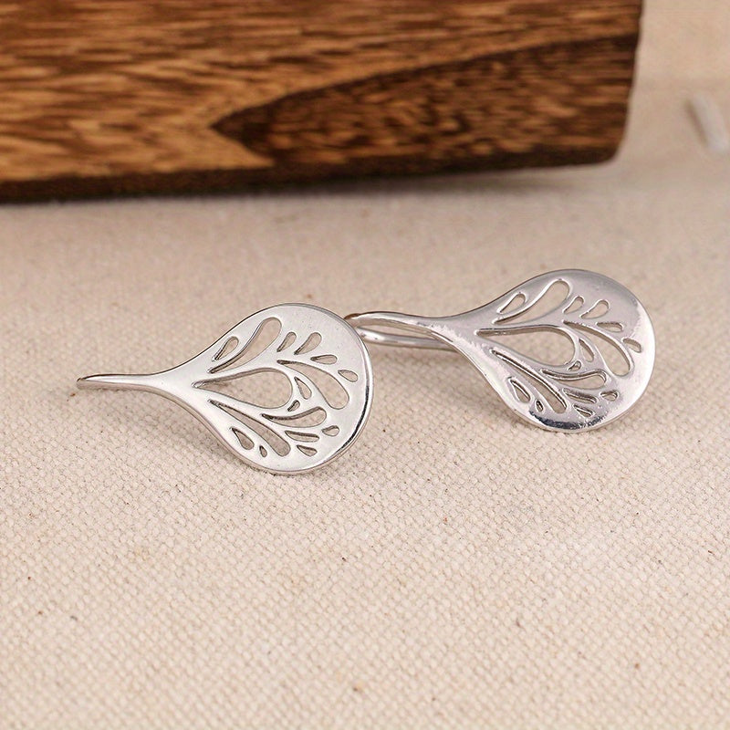 Handcrafted Silver Teardrop Filigree Drop Earrings
