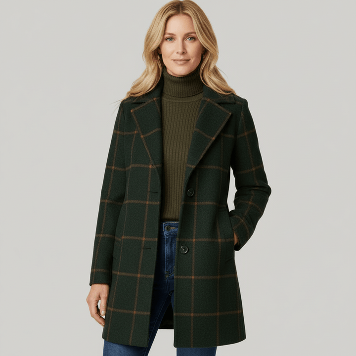 ADRIANA | CASACO TRENCH DE INVERNO XADREZ