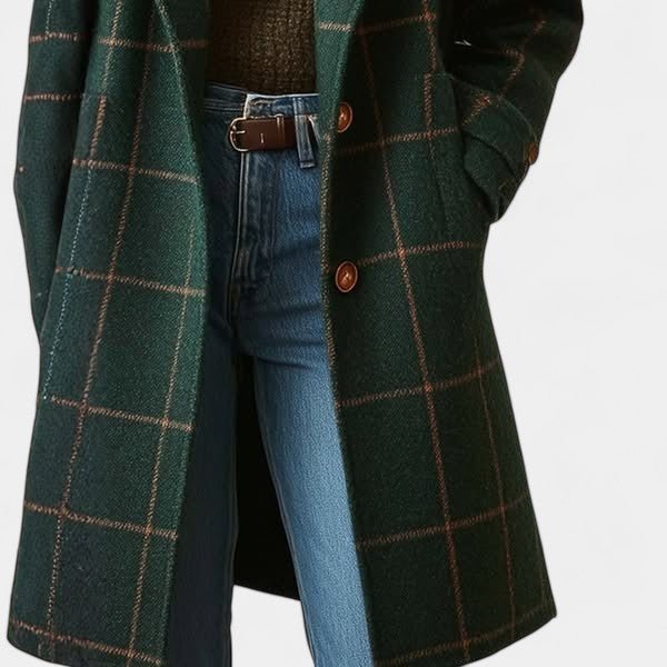 ADRIANA | CASACO TRENCH DE INVERNO XADREZ
