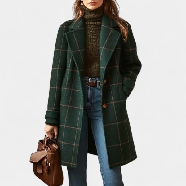 ADRIANA | CASACO TRENCH DE INVERNO XADREZ