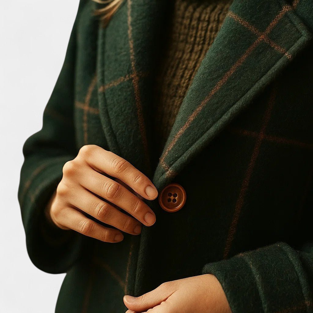 ADRIANA | CASACO TRENCH DE INVERNO XADREZ