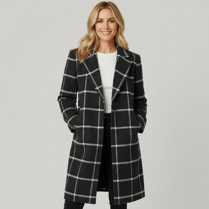 ADRIANA | CASACO TRENCH DE INVERNO XADREZ