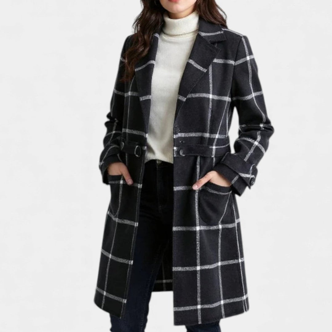 ADRIANA | CASACO TRENCH DE INVERNO XADREZ