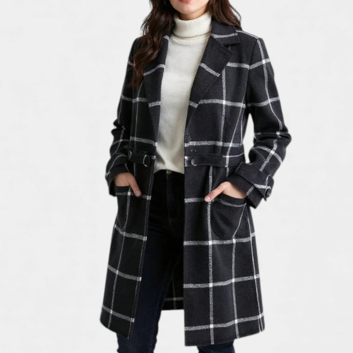 ADRIANA | CASACO TRENCH DE INVERNO XADREZ