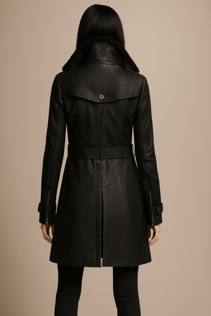 ALLESIA | ABRIGO DE CUERO ELEGANTE