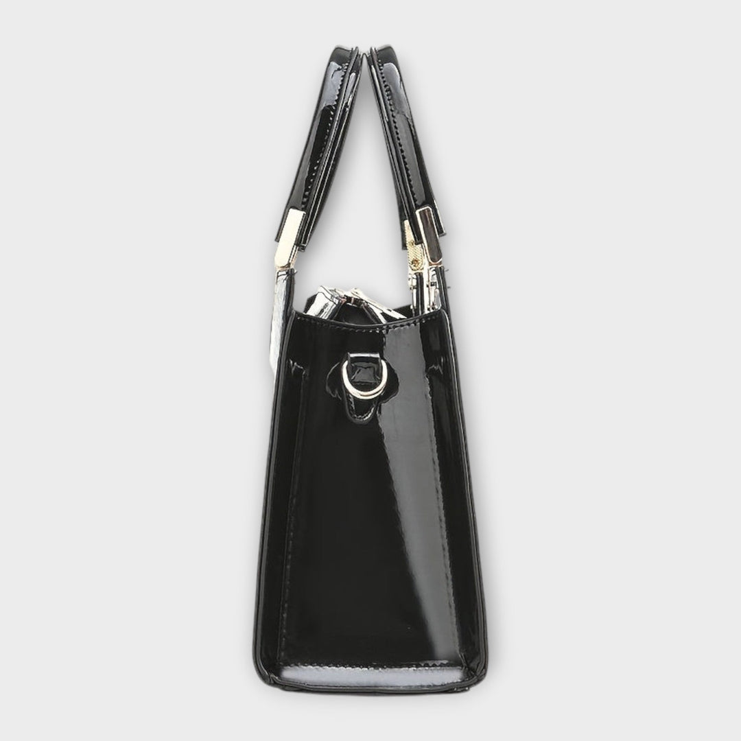 Olivia - Glossy Crocodile Pattern Handbag
