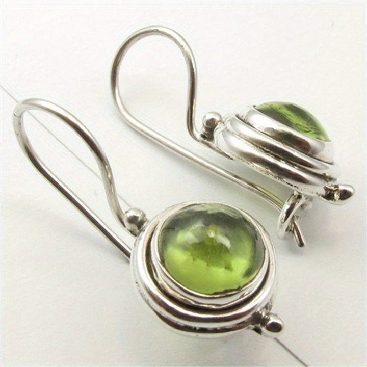 Bohemian Handmade Green Cubic Zirconia Dangle Earring