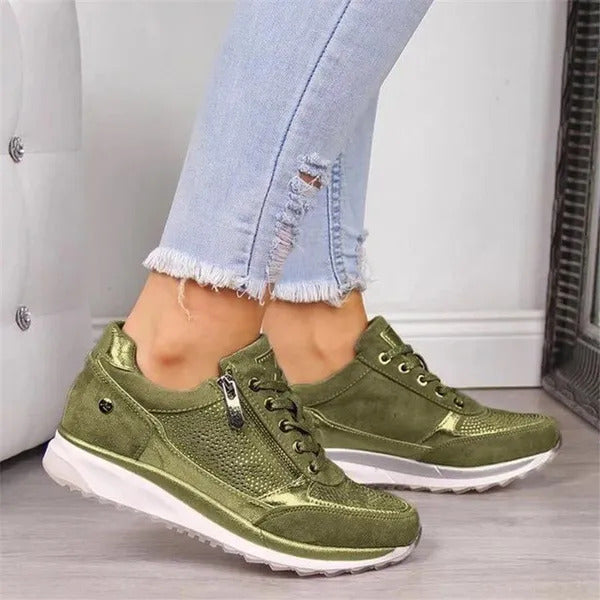 Gabri | Women Zip Up Contoured Sneakers