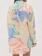Conjunto de pantalones cortos con estampado de hojas tropicales Diego