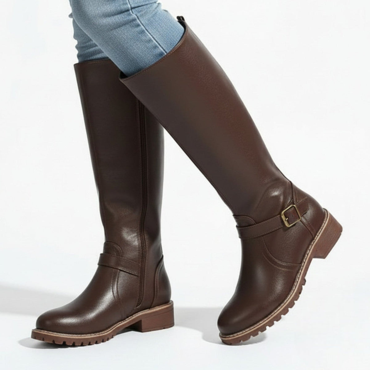 Stella | Women’s Knee-High Buckle Boots