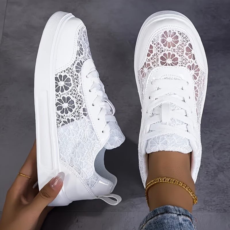 Camille | Elegante kant sneakers - Bellanza
