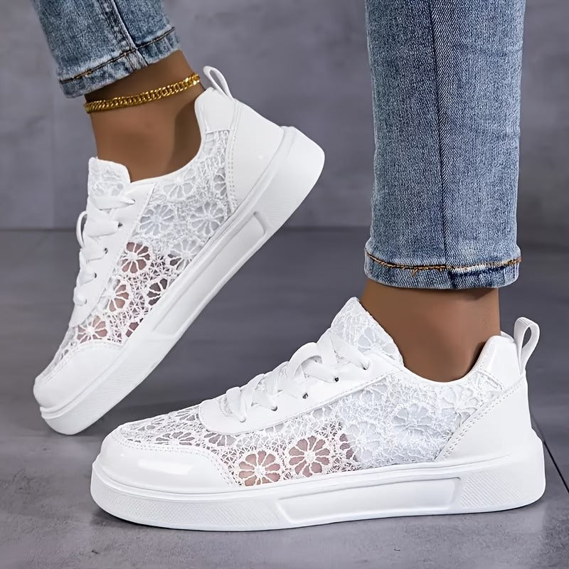 Camille | Elegante kant sneakers - Bellanza