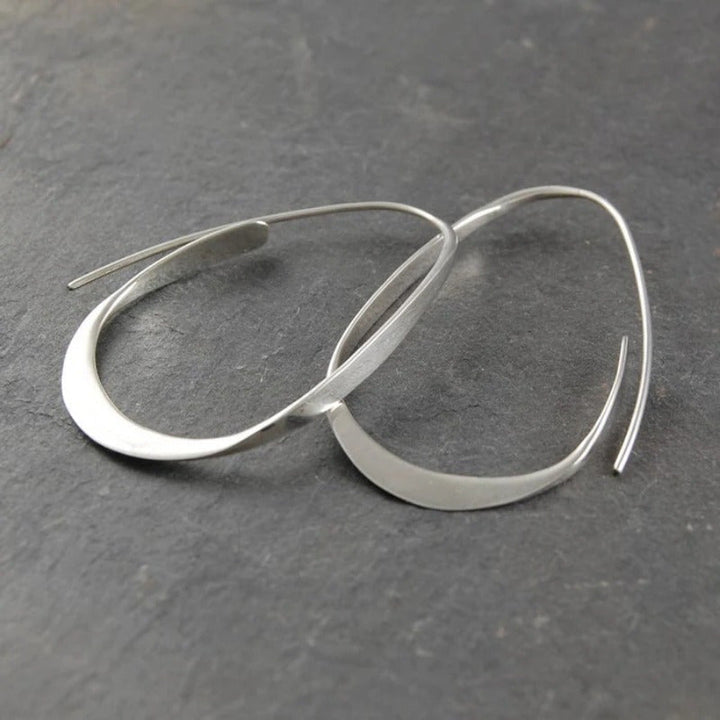 Vintage Minimalist Twisted Hoop Earrings