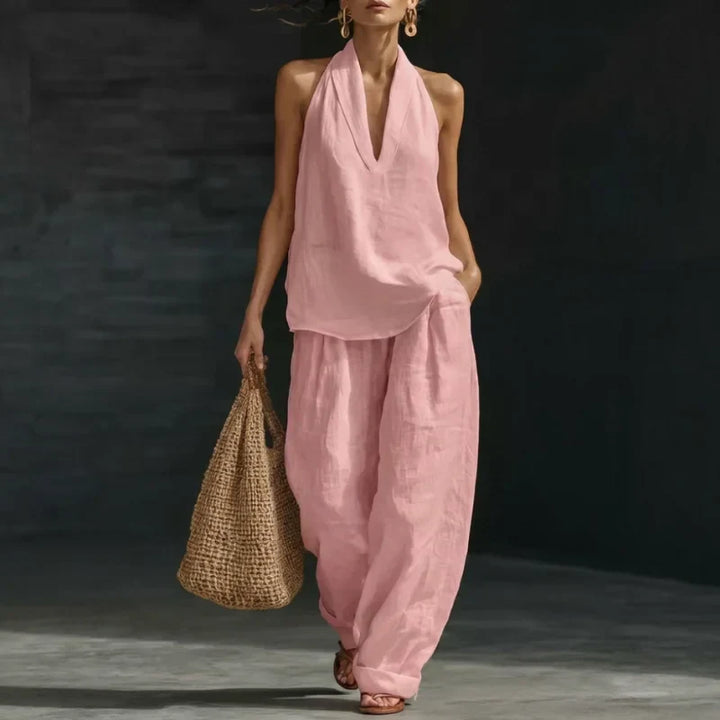 Zoë™ Sleeveless Set with Wide Pants