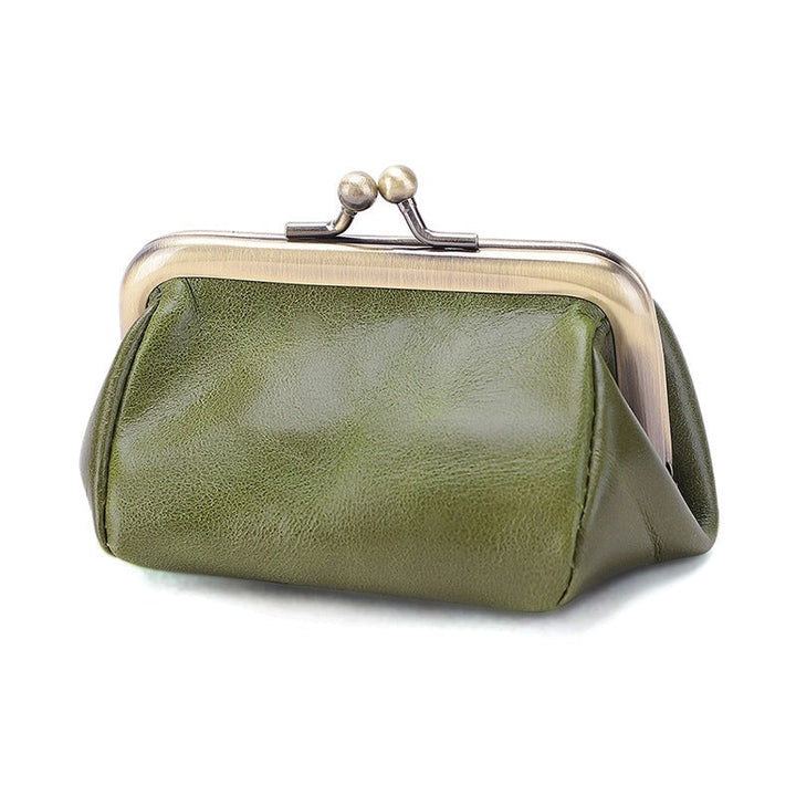 Vintage Literary Leather Ladies Coin Purse