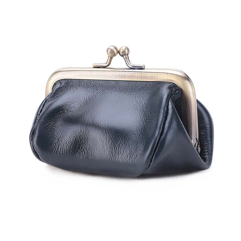 Vintage Literary Leather Ladies Coin Purse