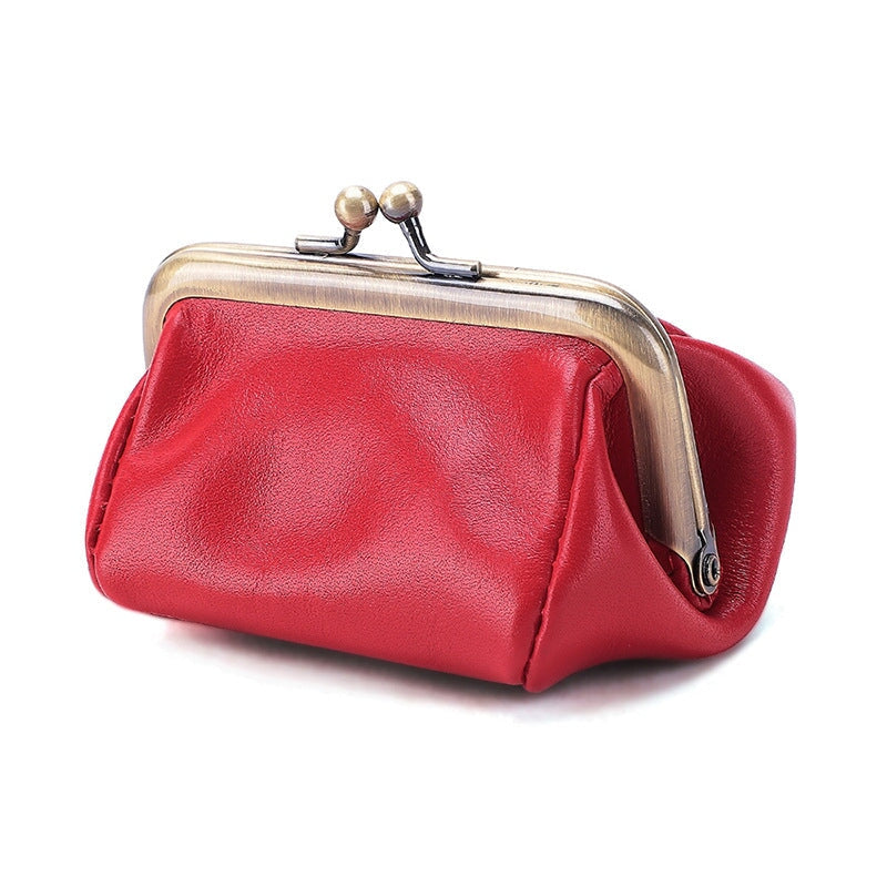 Vintage Literary Leather Ladies Coin Purse