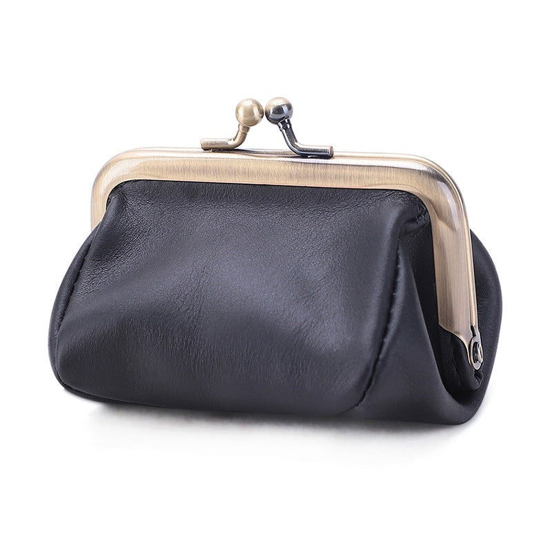 Vintage Literary Leather Ladies Coin Purse
