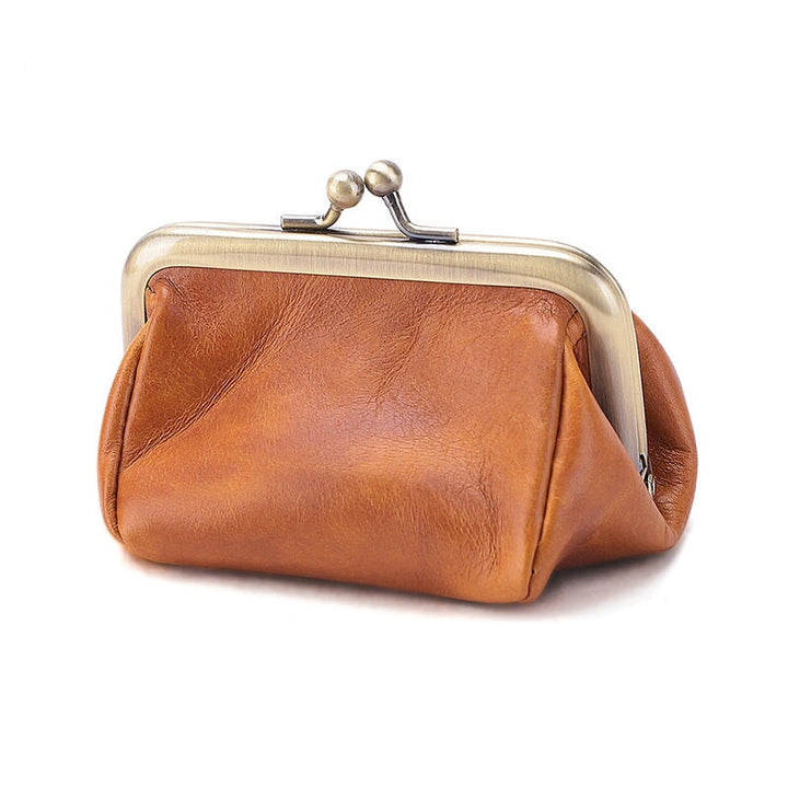 Vintage Literary Leather Ladies Coin Purse