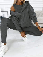 Conjunto de sudadera de tres piezas Sophie