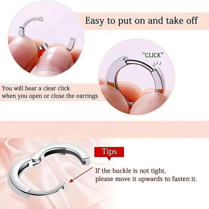 Retro Bohemian Synthetic Zirconia Blue Hoop Earrings