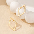 Geometric Gold Plated Cutout Earrings