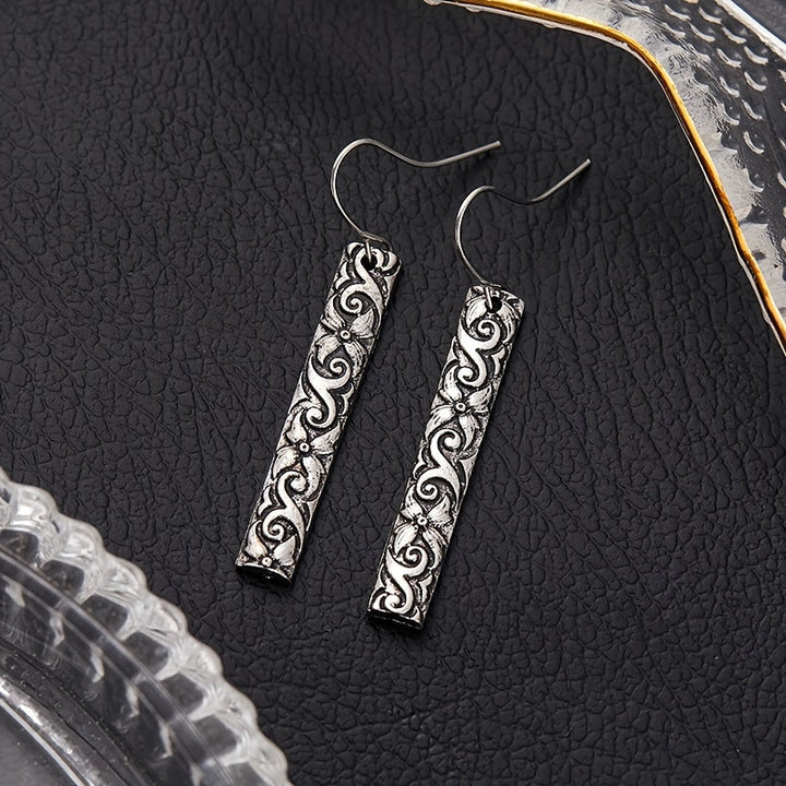 Vintage Boho Bar Pendant Earrings