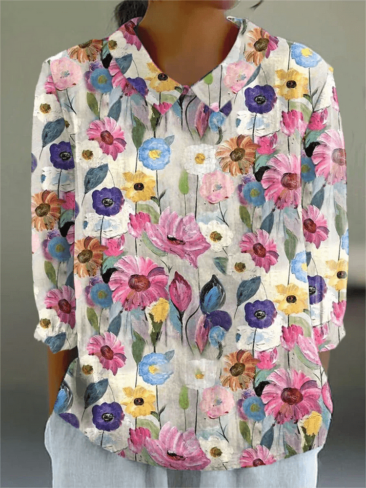 Jill | Top floral artístico