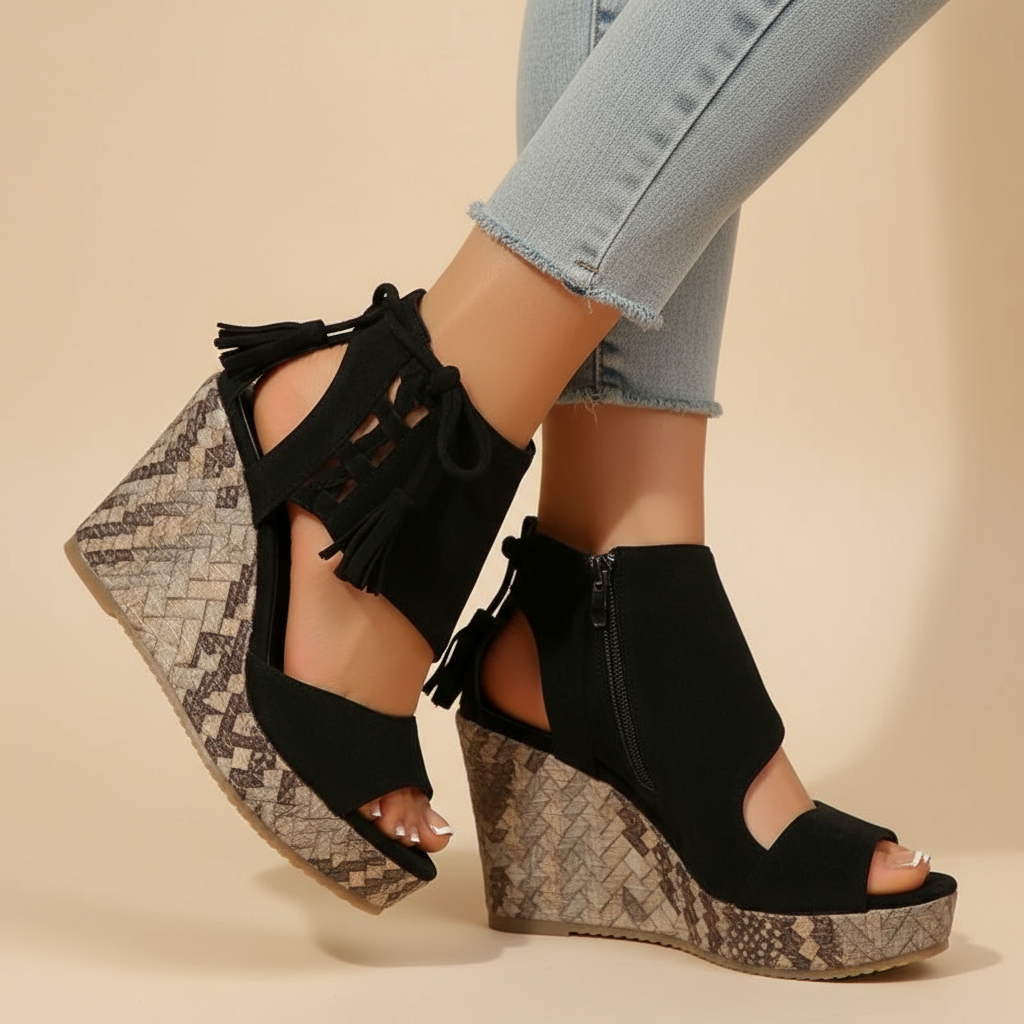 Marnie – Sandalias de cuña elegantes de estilo bohemio