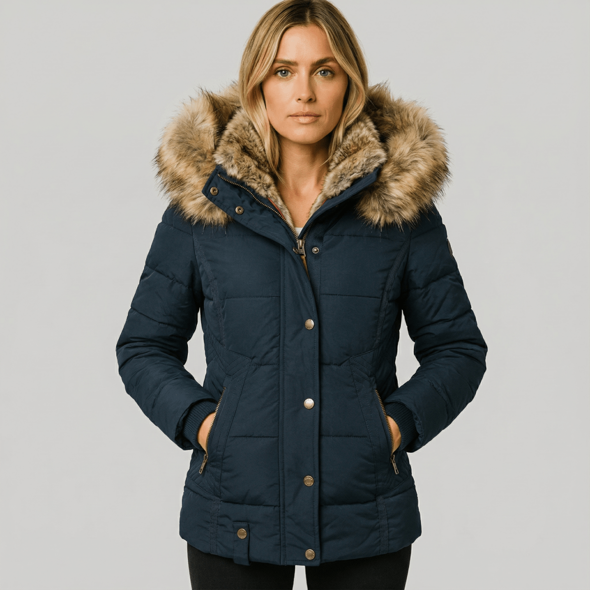 Grace | Casaco de inverno confortável, quente e com pelo