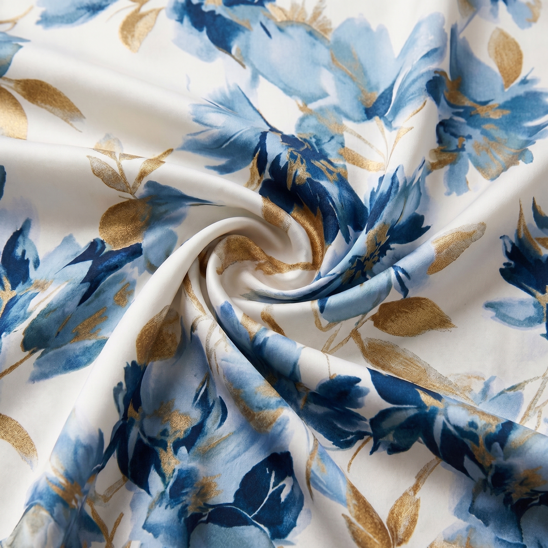 Elara | Vestido midi floral com amarração na cintura