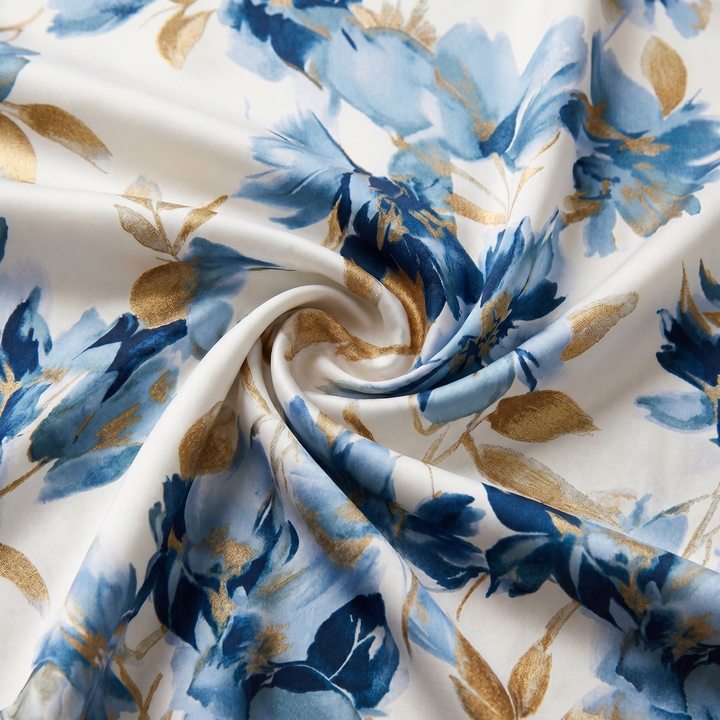 Elara | Vestido midi floral com amarração na cintura