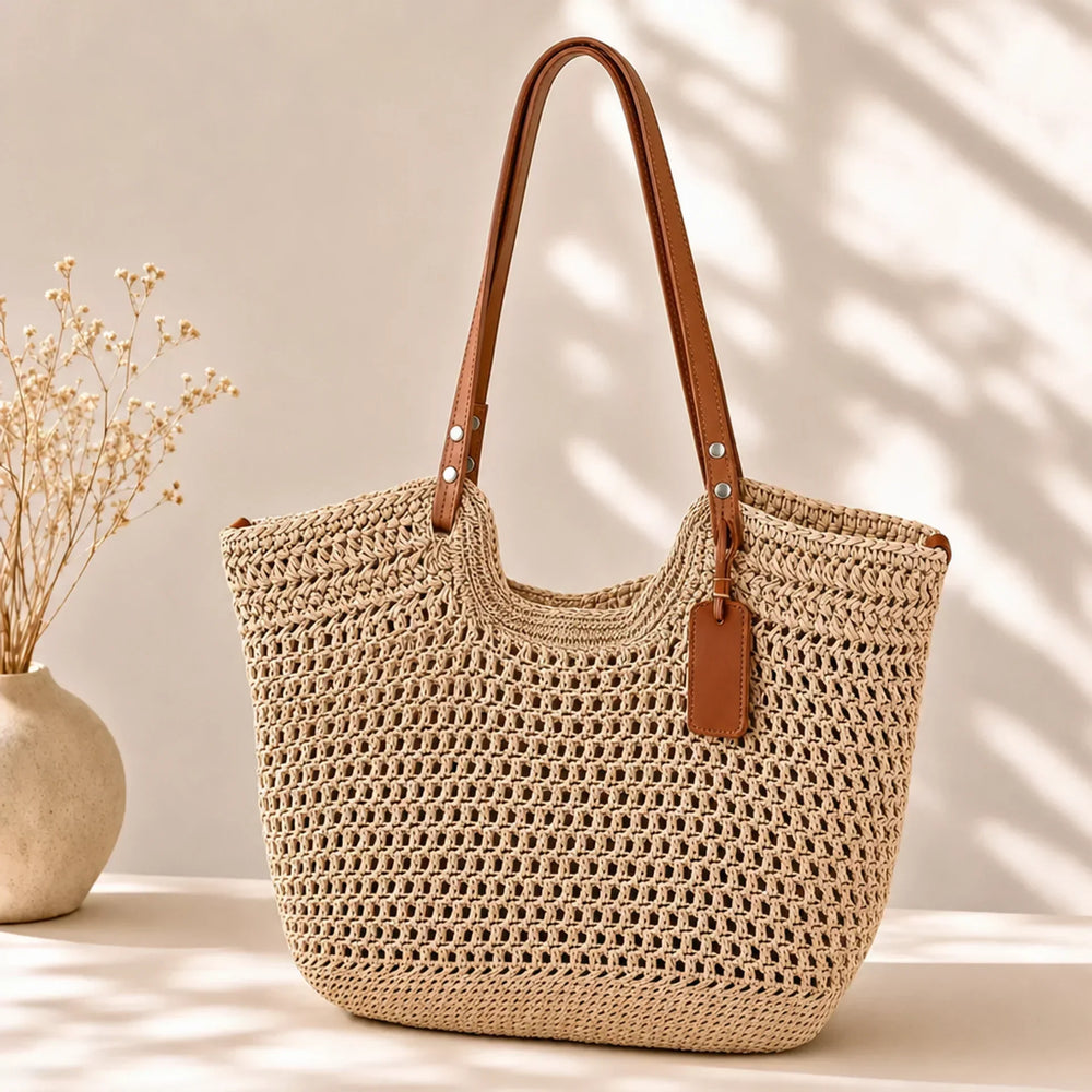 Clare | Women Crochet Weave Tote Bag