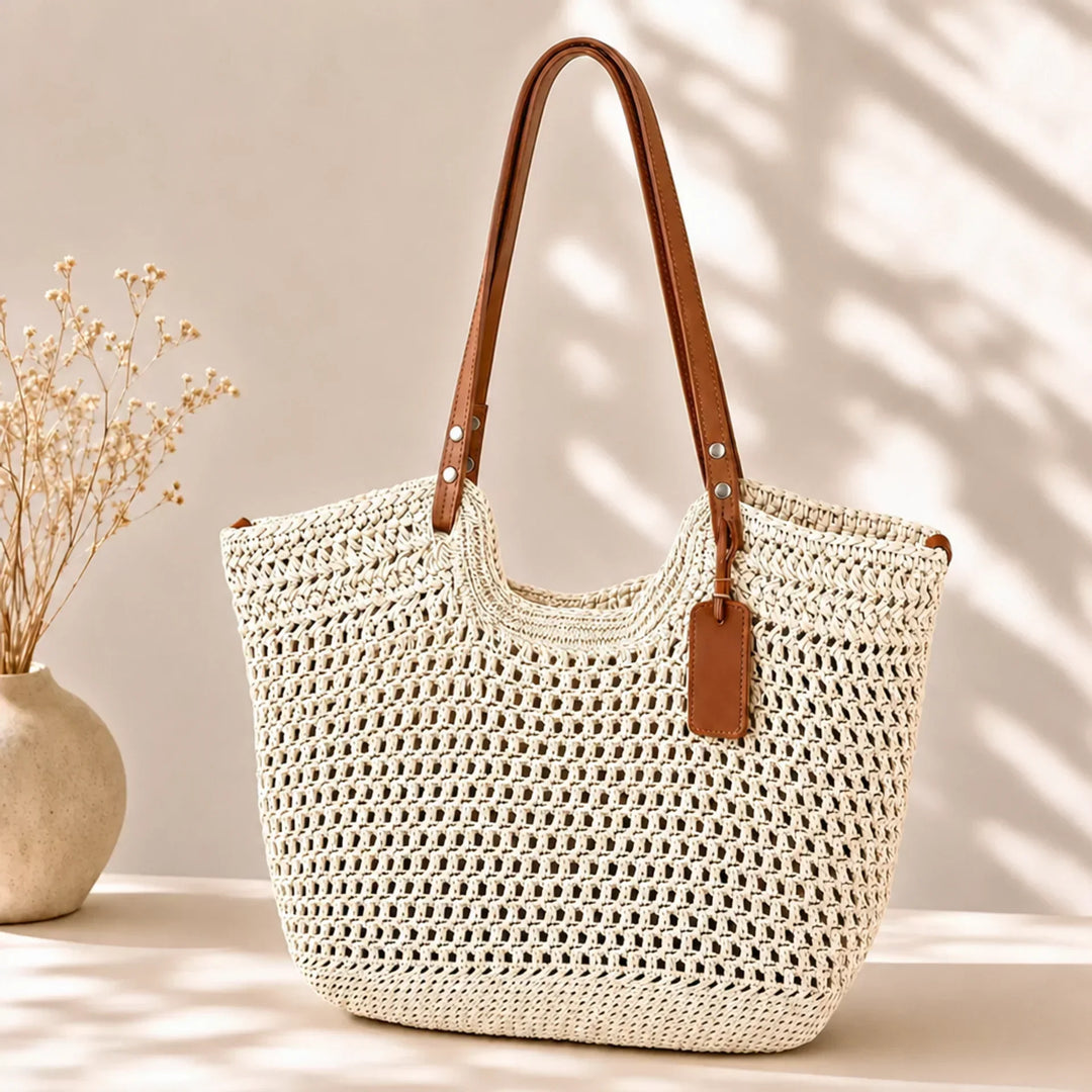Clare | Women Crochet Weave Tote Bag