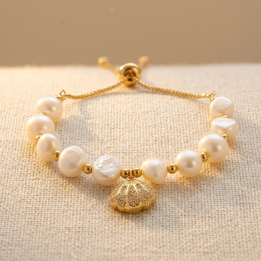 Sterling Silver Baroque Pearl Bracelet