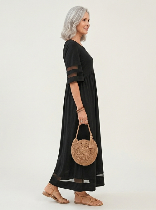 Aubrey™ | Vestido midi favorecedor que estiliza el abdomen