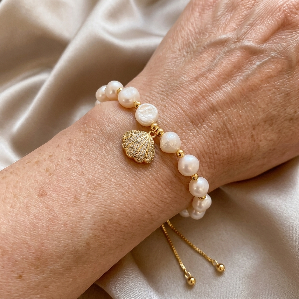 Sterling Silver Baroque Pearl Bracelet
