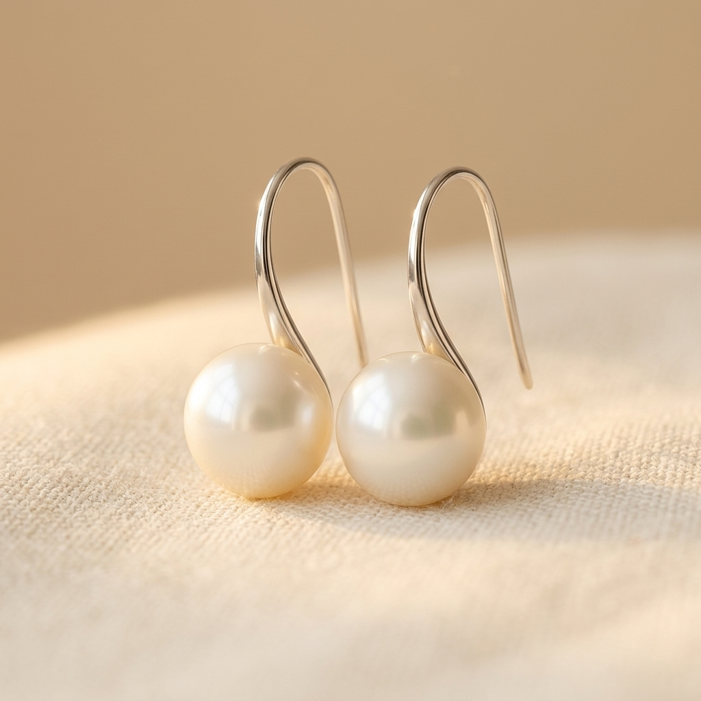 Elegant Drop Earrings with Pearls