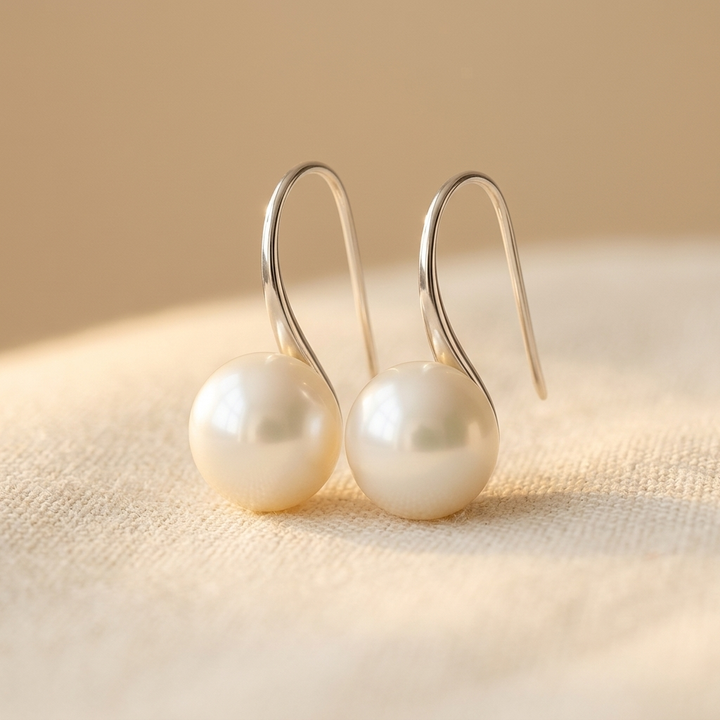 Elegant Drop Earrings with Pearls