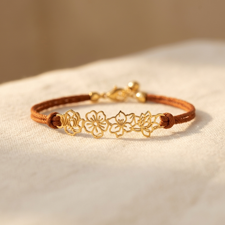 Personalized Birth Flower Bracelet