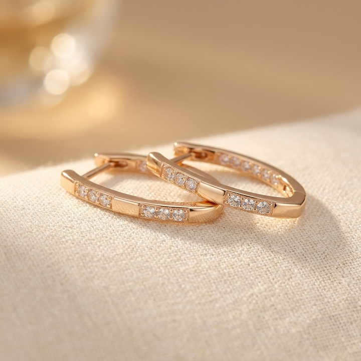 Sophisticated Earrings with Zirconia Stones
