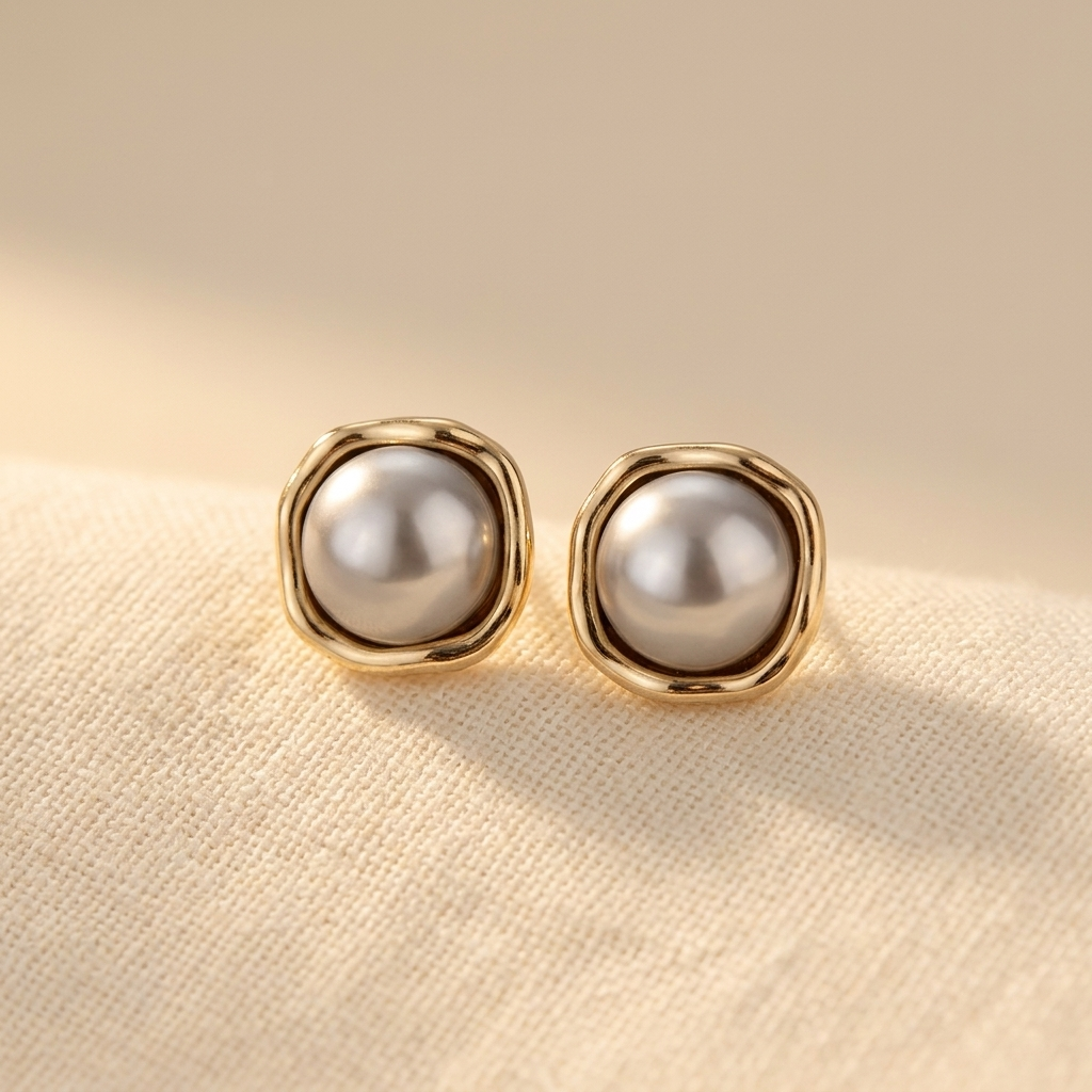 Sophisticated Black Pearl Earrings
