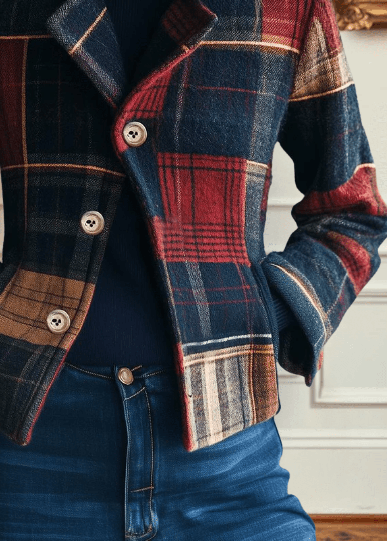 NATALIE | CHAQUETA DE LANA CLÁSICA DE CUADROS