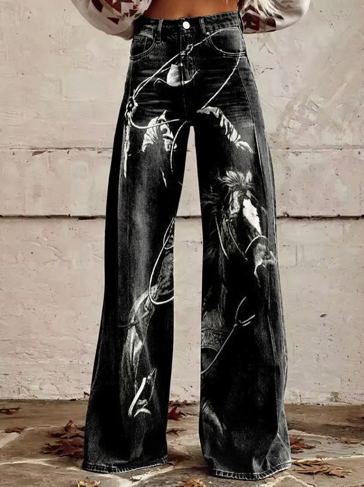 Vera - Comfortable Patterned Jeans